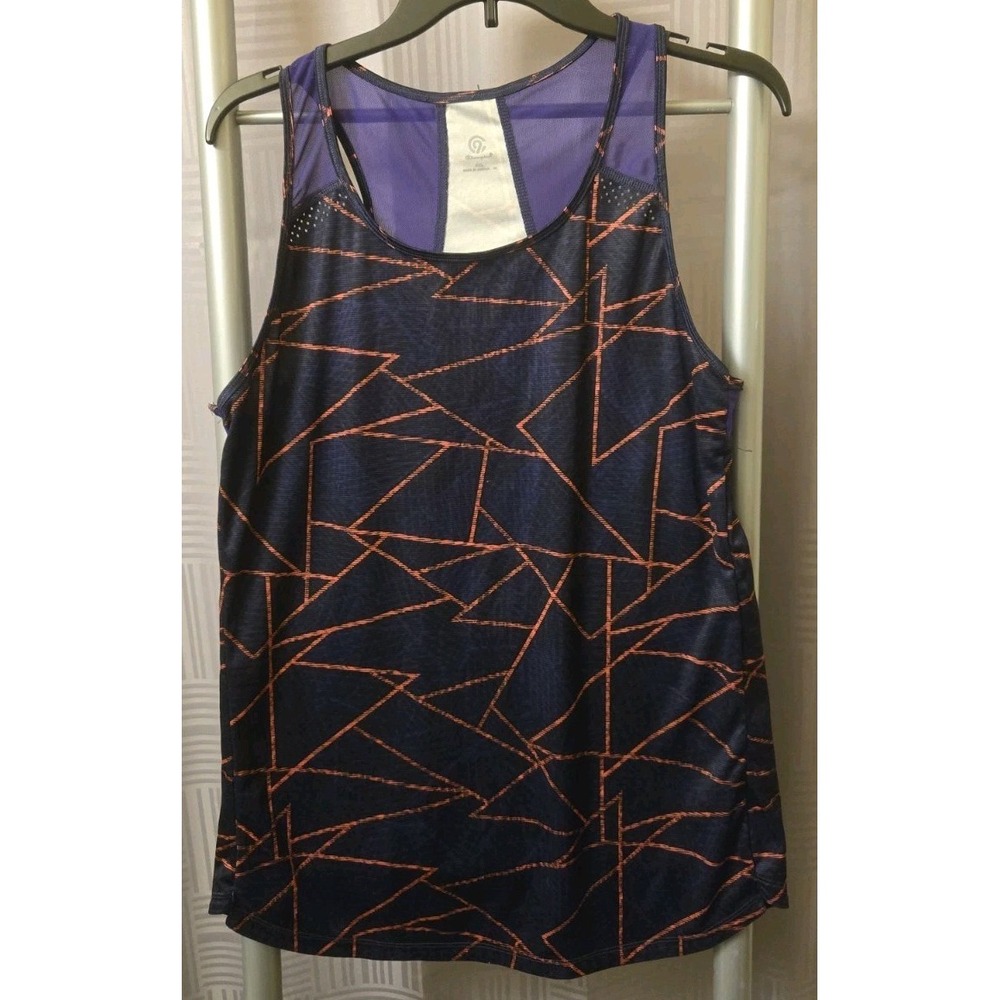 Champion XXL Purple Orange Geometric Workout Gym Top Athletic Sporty